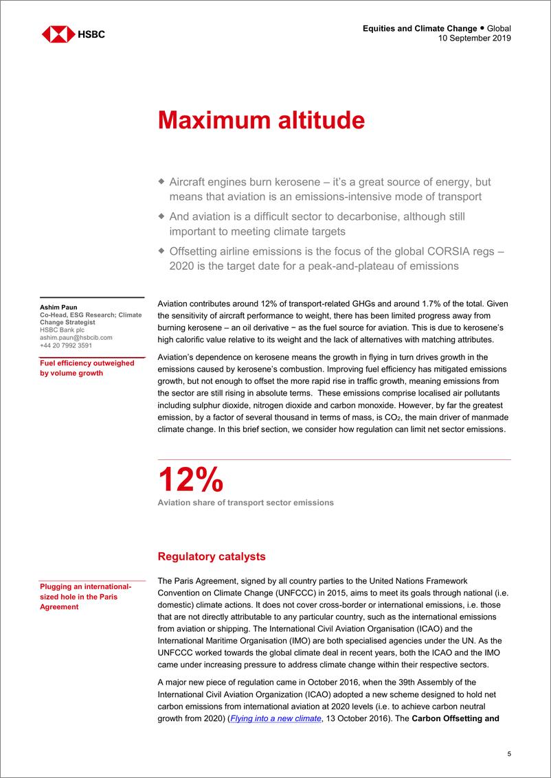 《汇丰银行-全球-航空业-气候变化正影响航空业-2019.9.10-36页》 - 第6页预览图