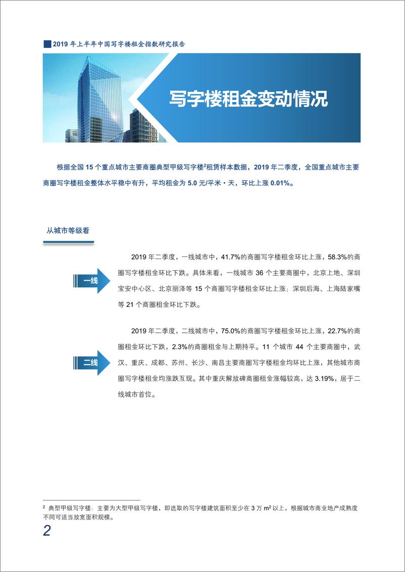 《2019年上半年中国写字楼租金指数研究报告-中指-2019.7-21页》 - 第4页预览图