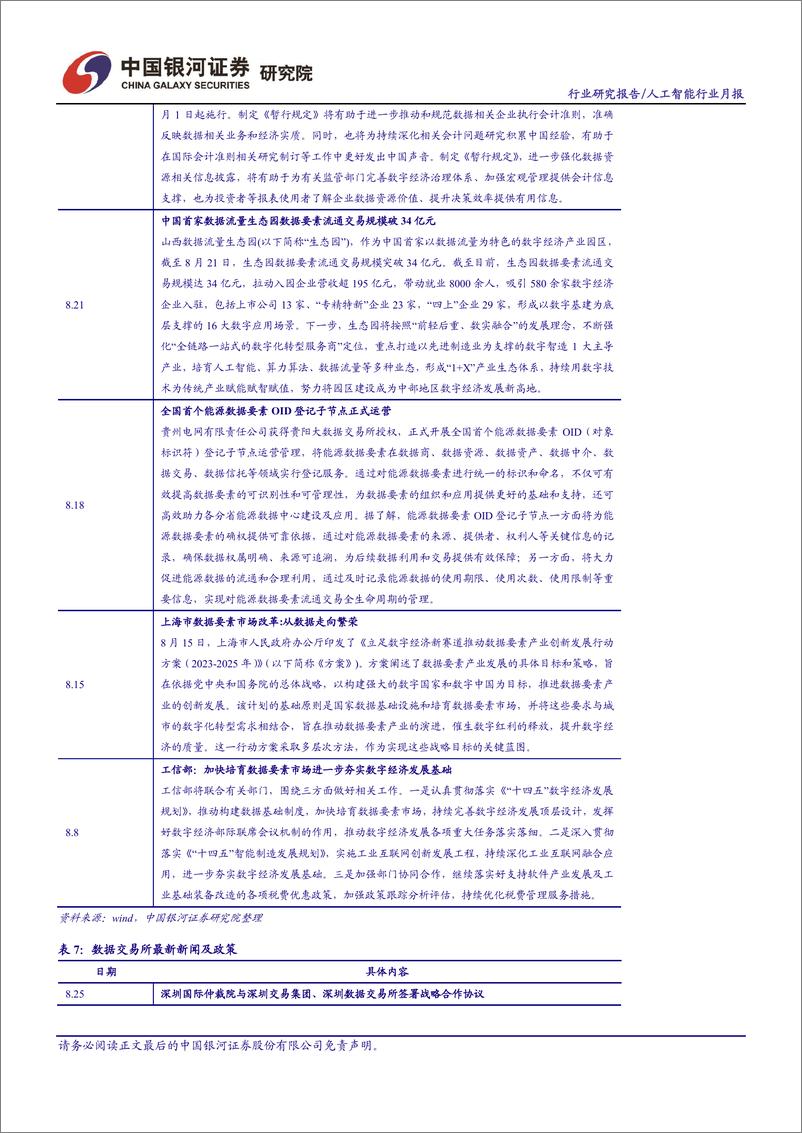 《8月人工智能行业月报：英伟达业绩超预期，首批11家大模型获批开放-20230910-银河证券-39页》 - 第8页预览图