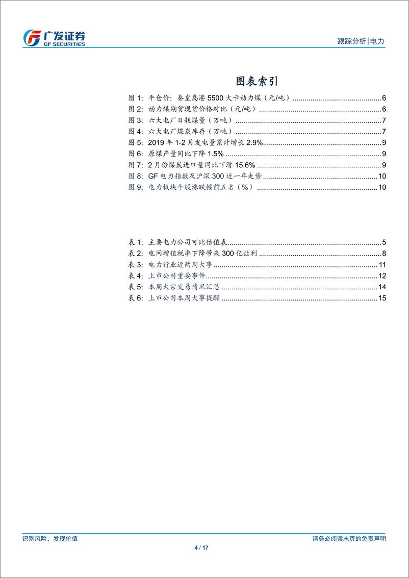 《电力行业：1~2月发电量增长2.9%，供暖季结束煤价回落-20190319-广发证券-17页》 - 第5页预览图