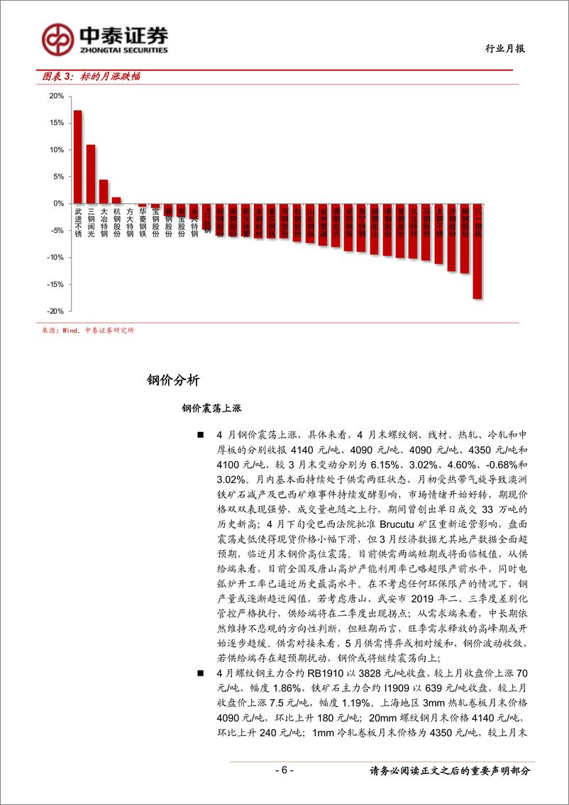 《钢铁行业月度跟踪报告：供需博弈趋缓，钢价波动或收敛-20190504-中泰证券-20页》 - 第7页预览图