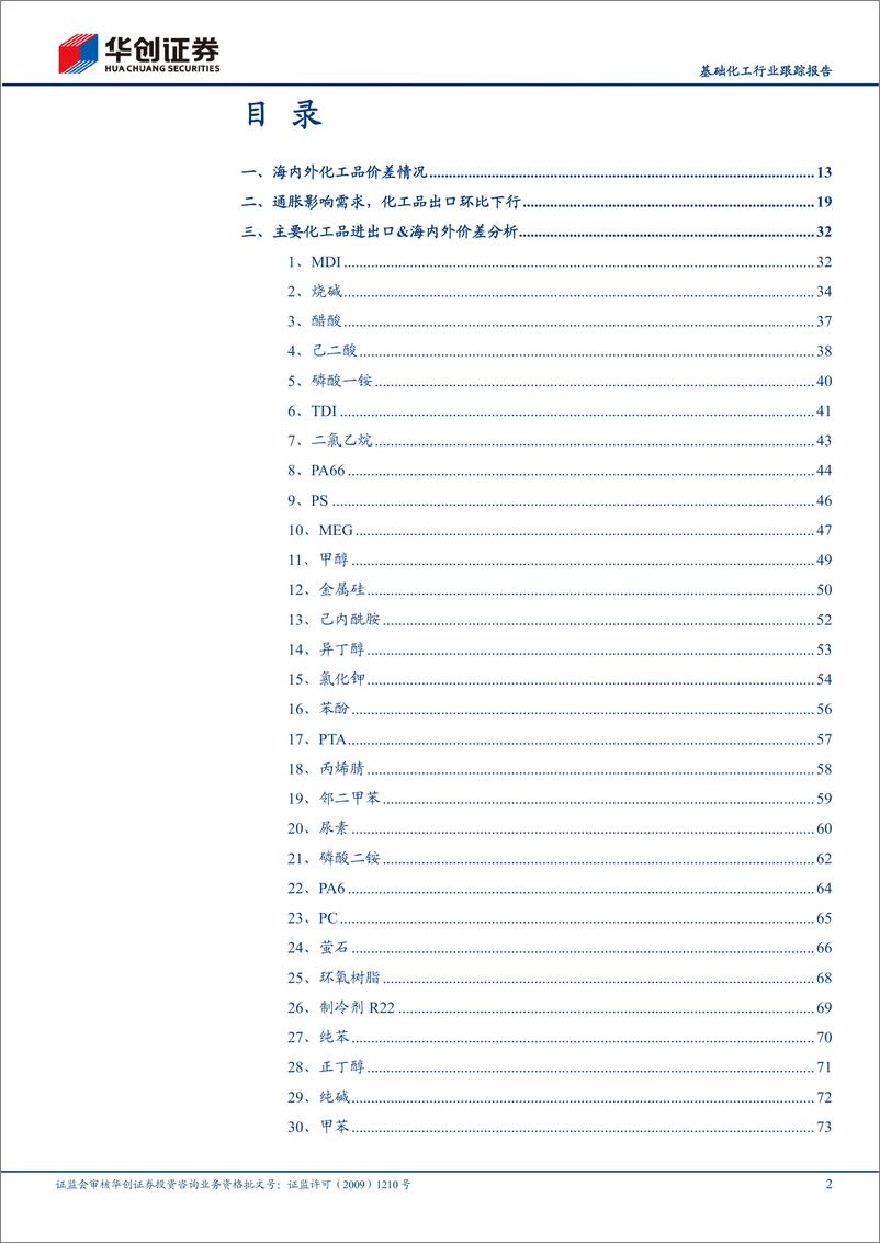 《基础化工行业跟踪报告：11月化工品海内外价差与出口量月度跟踪，化纤及原料出口环比回升-20230108-华创证券-90页》 - 第3页预览图