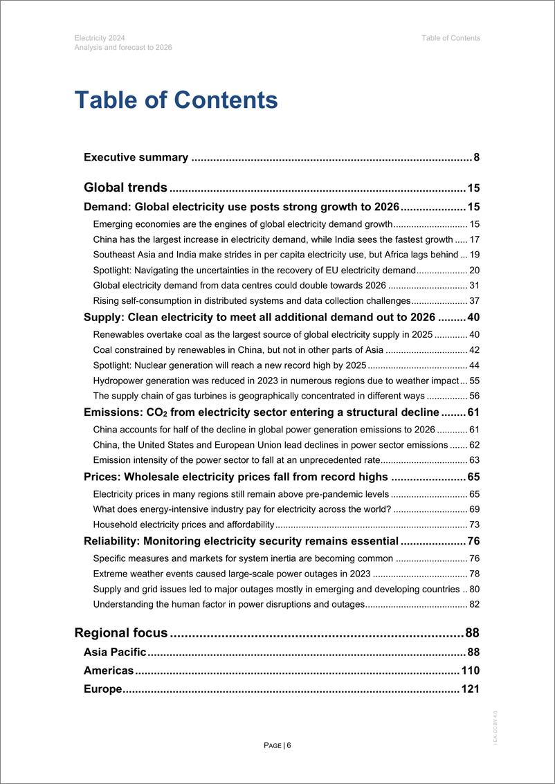 《电力2024-分析和预测至2026（英文版）-国际能源署》 - 第6页预览图