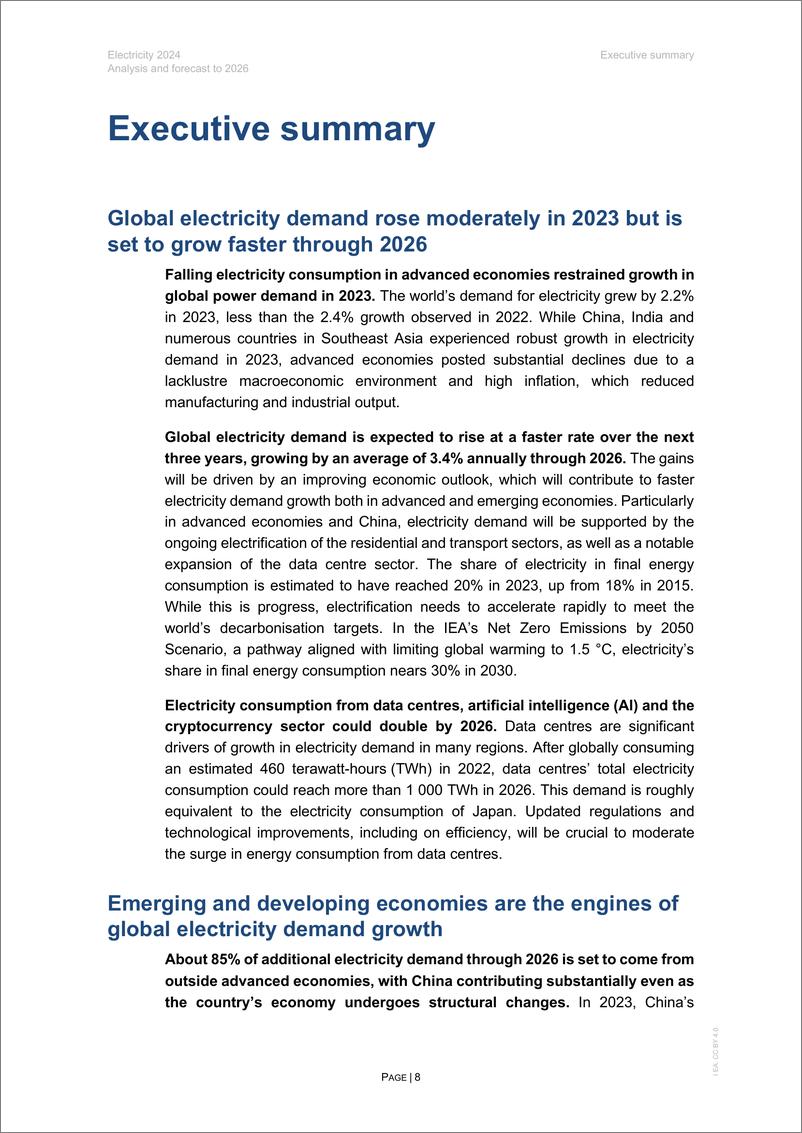 《电力2024-分析和预测至2026（英文版）-国际能源署》 - 第8页预览图