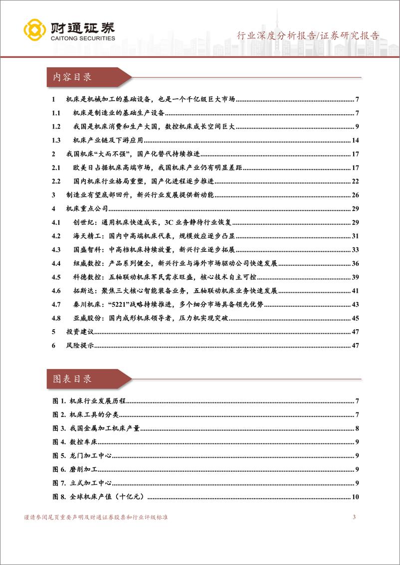 《机床行业深度报告：国产化替代步伐稳步迈进，制造业回暖有望恢复上行周期-20221229-财通证券-49页》 - 第4页预览图