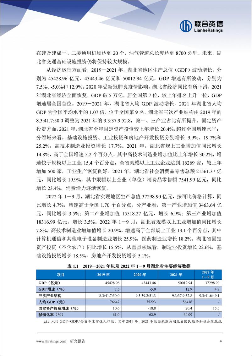 《联合资信-地方政府与城投企业债务风险研究报告--湖北篇-23页》 - 第5页预览图