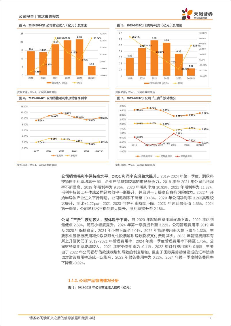 《润欣科技-300493.SZ-IC分销行业龙头，定制业务和Chiplet产品推动增长-20240519-天风证券-25页》 - 第7页预览图