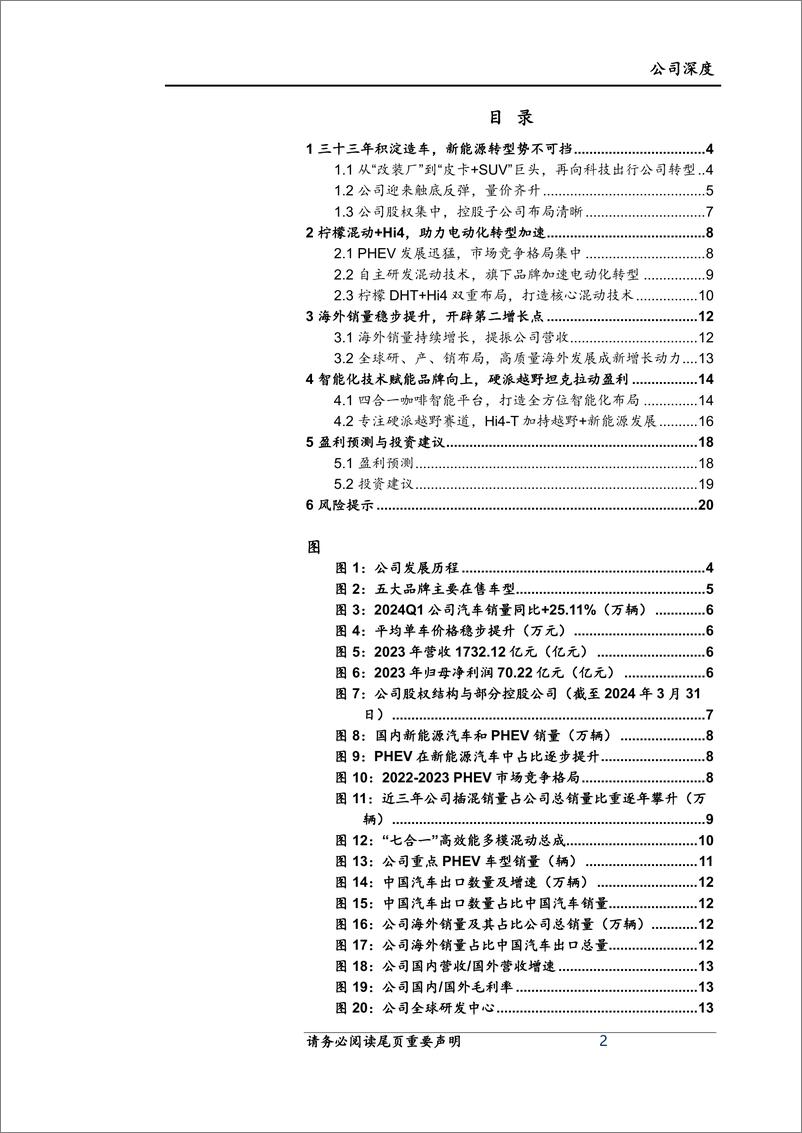 《上海证券-长城汽车-601633-长城汽车深度报告：出海＋硬派越野赋能品牌高质量增长》 - 第2页预览图