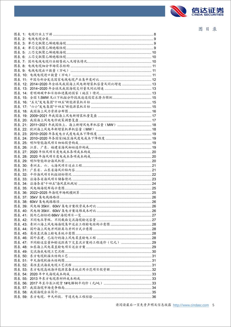 《海缆行业深度报告：海上风电大风正盛，海缆龙头扬帆起航-20220706-信达证券-50页》 - 第6页预览图