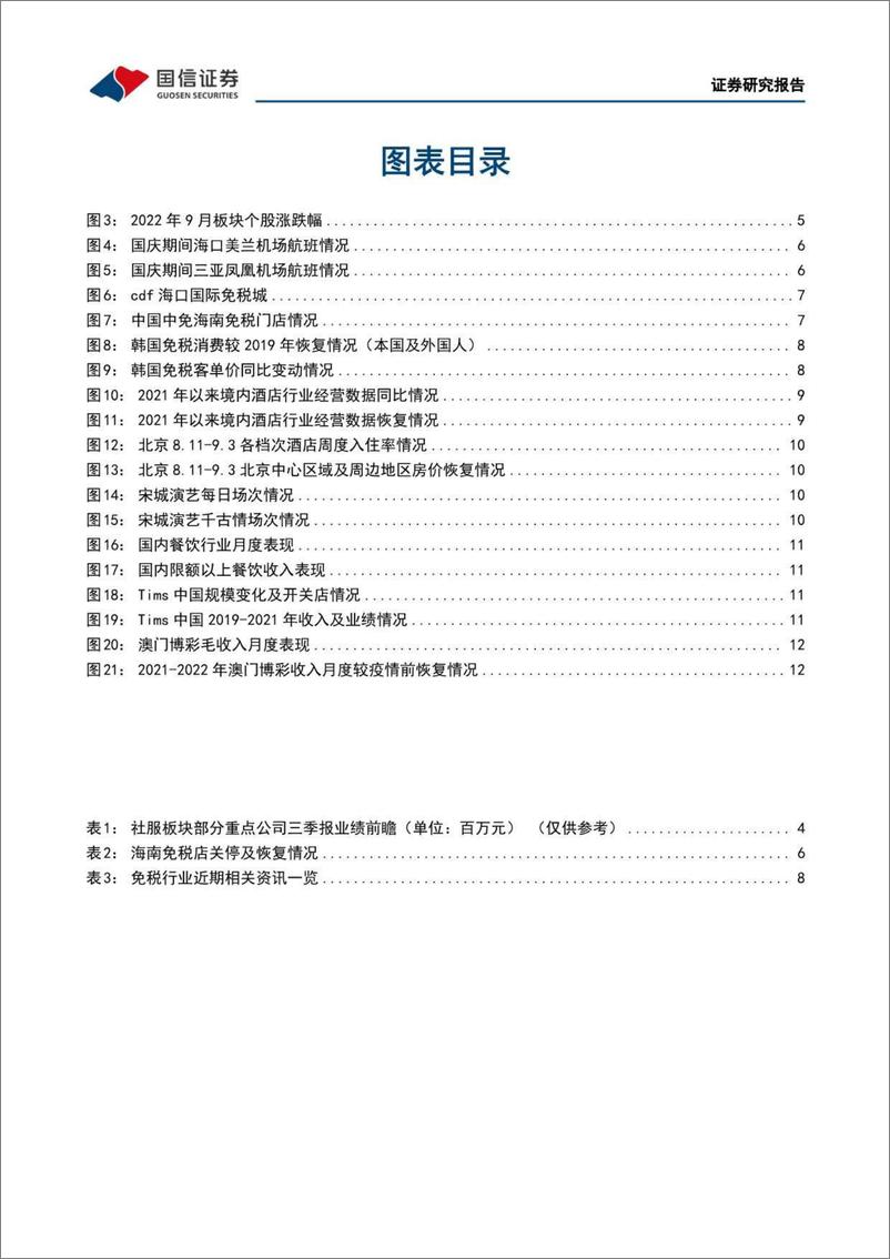 《社会服务行业10月投资策略：短期行业维持低景气度运行，市场情绪波动改善中-20221011-国信证券-15页》 - 第4页预览图