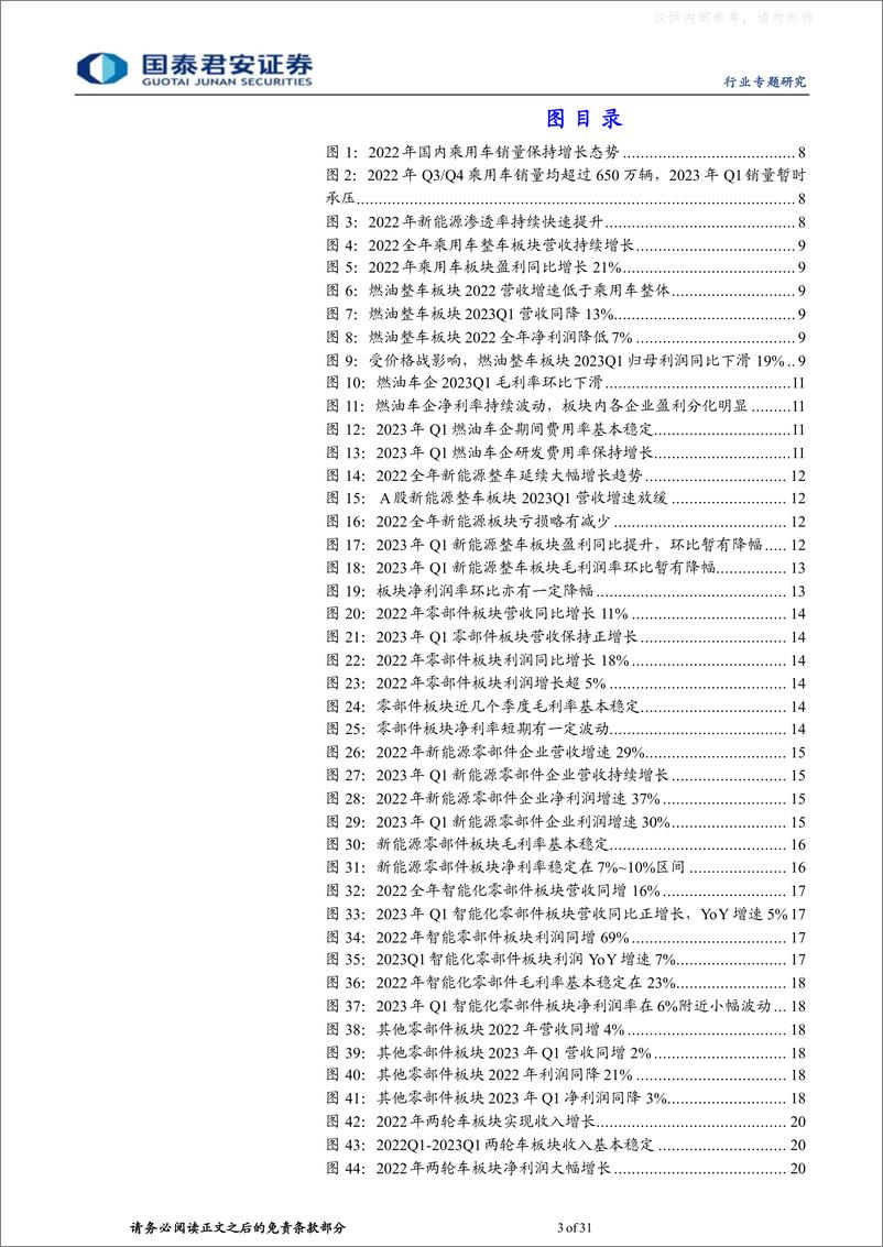 《国泰君安-汽车行业2022年报及2023一季报总结：新能源强势增长，2023有望迎来商乘全面复苏-230509》 - 第3页预览图