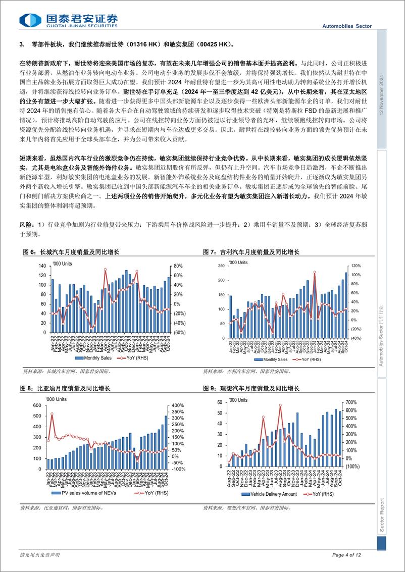 《汽车行业：新能源汽车批发渗透率首次超过50%25，新能源汽车行业景气度再上新台阶-241112-国泰君安-12页》 - 第4页预览图