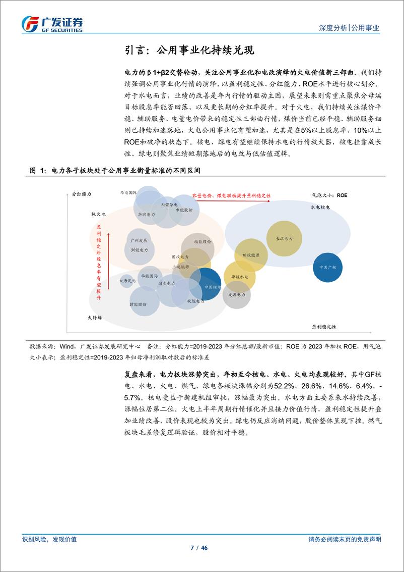 《公用事业行业2024年中报总结：水火互济稳定盈利中枢，分红电改促公用事业化-240902-广发证券-46页》 - 第7页预览图