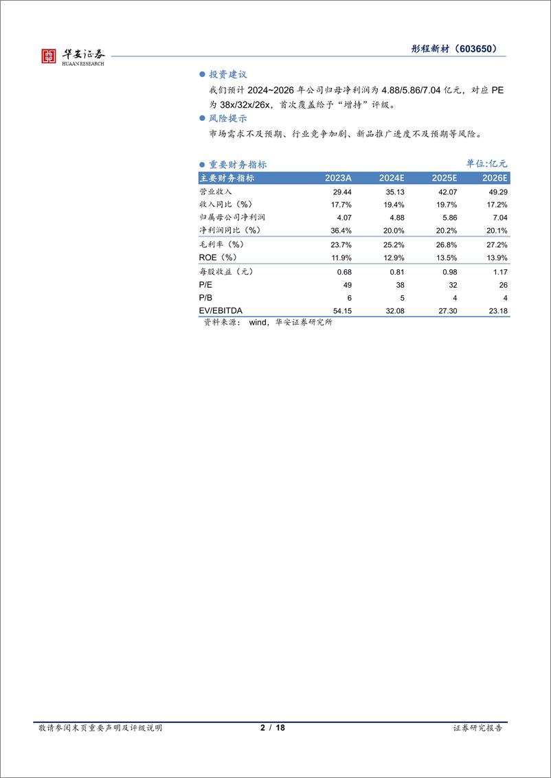 《彤程新材(603650)半导体光刻胶领先企业，ArF光刻胶／EBR打开成长空间-240529-华安证券-18页》 - 第2页预览图