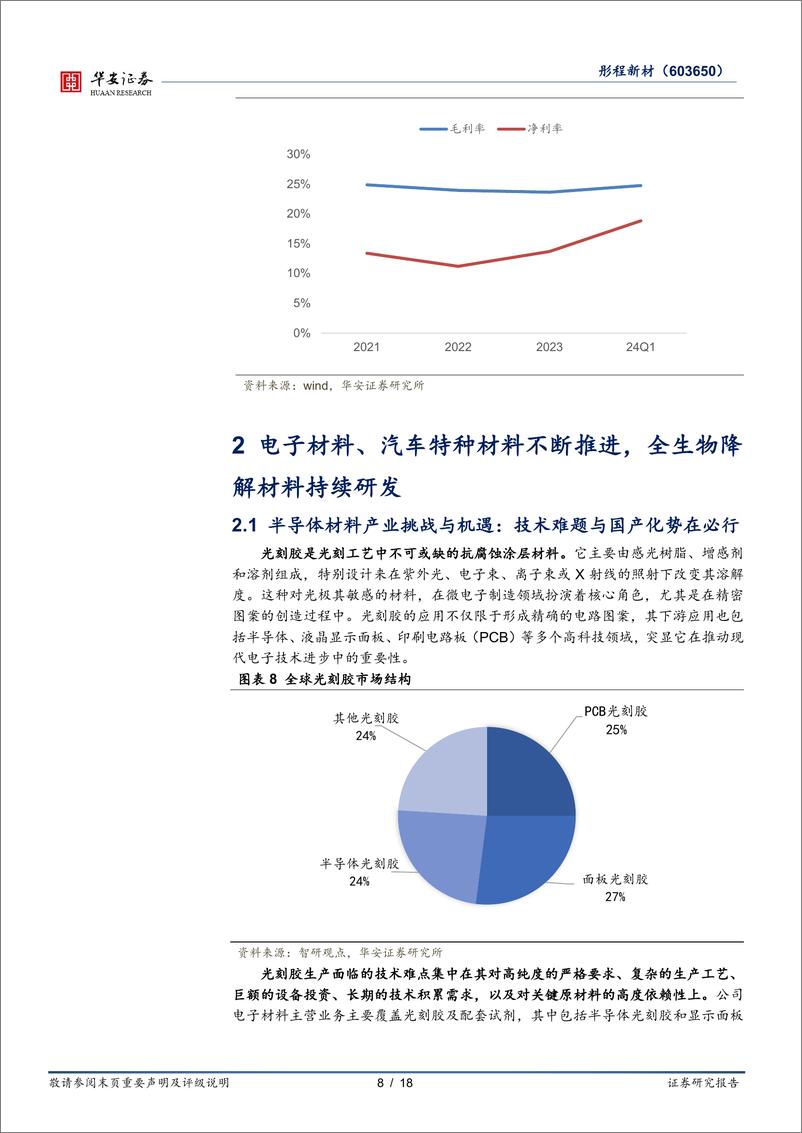 《彤程新材(603650)半导体光刻胶领先企业，ArF光刻胶／EBR打开成长空间-240529-华安证券-18页》 - 第8页预览图