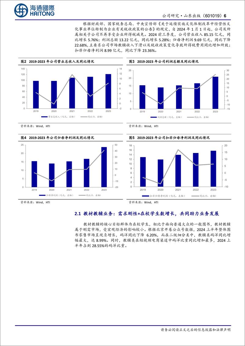 《山东出版(601019)首次覆盖：立足山东打造教材教辅品牌，高分红回馈投资者-241125-海通国际-23页》 - 第6页预览图