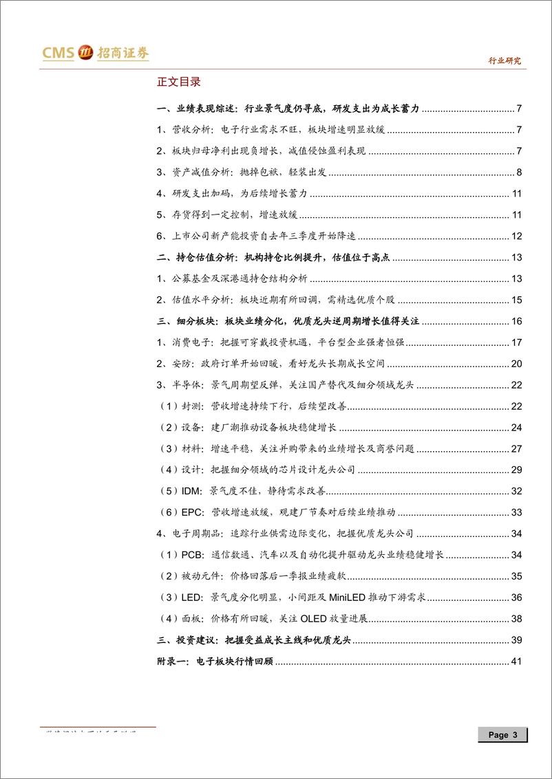 《电子行业18年报及19年一季报深度解析：行业景气周期寻底，把握成长主线及优质龙头-20190508-招商证券-43页》 - 第4页预览图