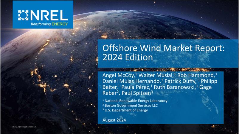 《NREL_2024年海上风电市场报告_英文版_》 - 第1页预览图