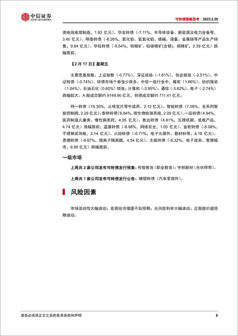 《可转债策略思考：短期波动加大-20230220-中信证券-20页》 - 第7页预览图