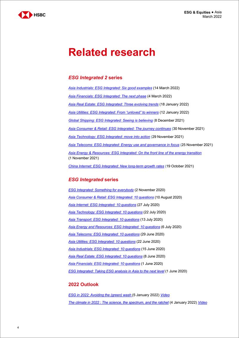 《HSBC-亚太地区投资策略-ESG整合：进一步清晰-2022.3-43页》 - 第6页预览图