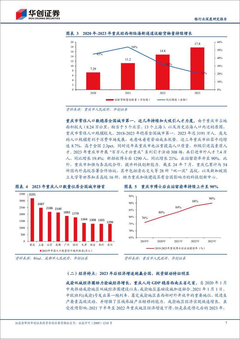 《银行业深度研究报告：区域经济转型升级系列(一)，国家级战略支撑下的渝城，有哪些亮点？-241226-华创证券-26页》 - 第7页预览图