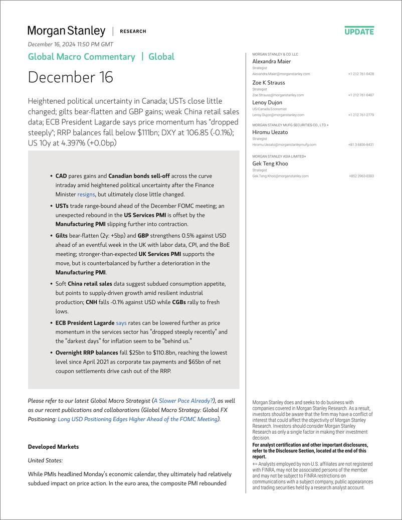 《Morgan Stanley Fixed-Global Macro Commentary December 16-112237132》 - 第1页预览图