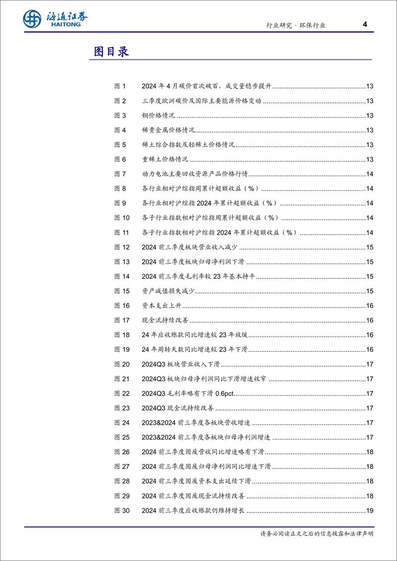 《2024三季度环保行业总结：应收账款仍为核心问题，期待化债政策带动估值修复-241127-海通证券-48页》 - 第4页预览图