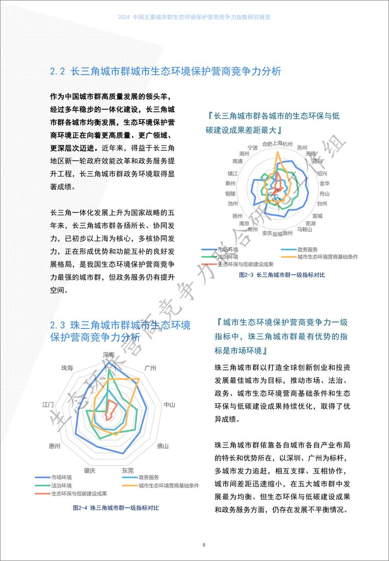 《2024 中国主要城市群生态环境保护营商竞争力指数研究报告》 - 第8页预览图