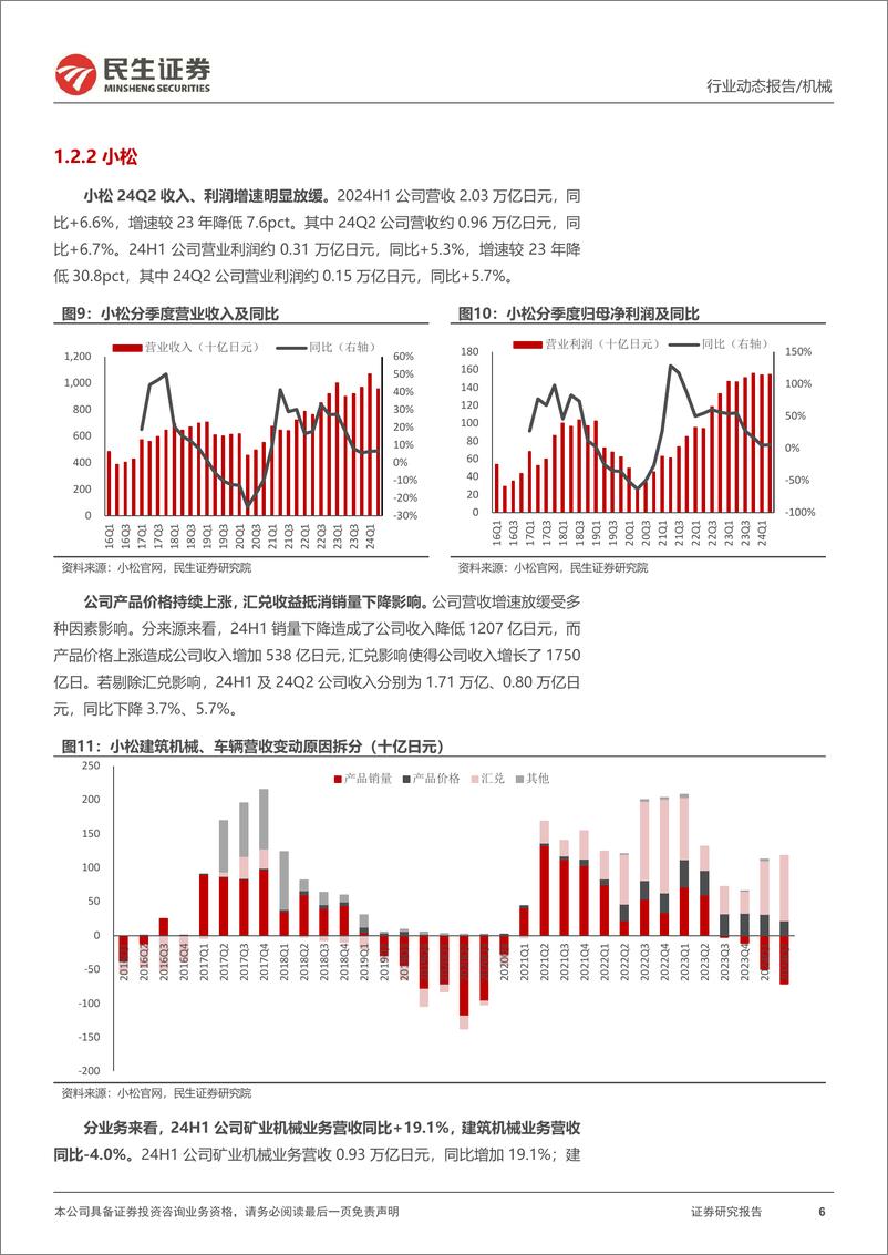 《机械行业一周解一惑系列：工程机械海外龙头二季报简析-240908-民生证券-15页》 - 第6页预览图