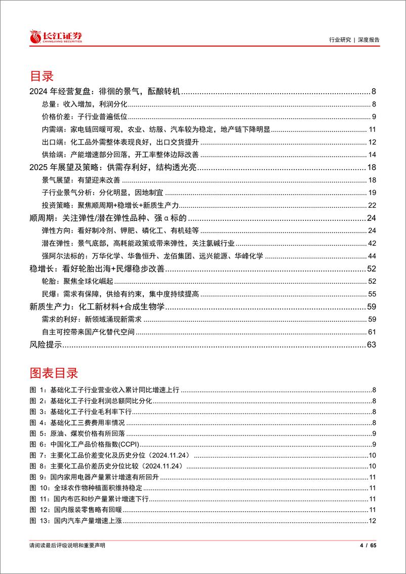 《化工行业2025年度投资策略：布局顺周期%2b稳增长%2b新质生产力-241224-长江证券-65页》 - 第4页预览图