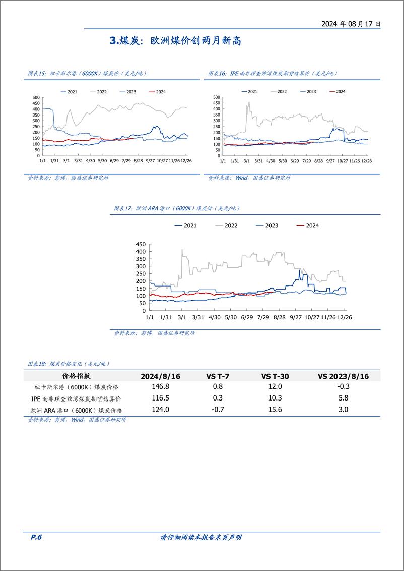 《煤炭开采行业研究简报：降雨致印尼出口短期受限，海运煤价短期支撑明显-240817-国盛证券-11页》 - 第6页预览图