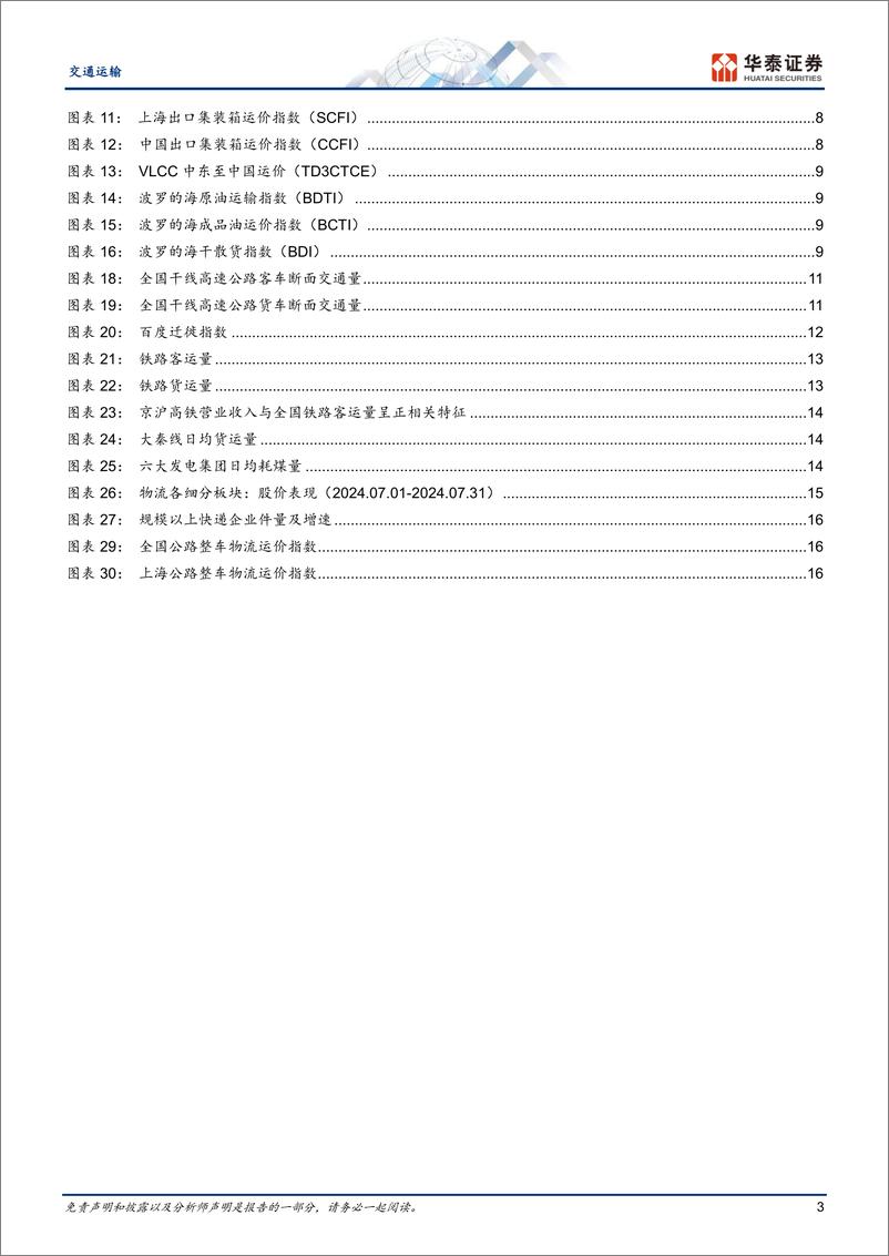 《交通运输行业月报：寻找“预期差”港股红利／油运／快递-240805-华泰证券-20页》 - 第3页预览图