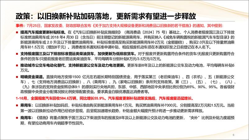 《汽车行业：以旧换新带动销量超520万辆，中长期看好华为系%2b机器人-241216-中信建投-39页》 - 第6页预览图