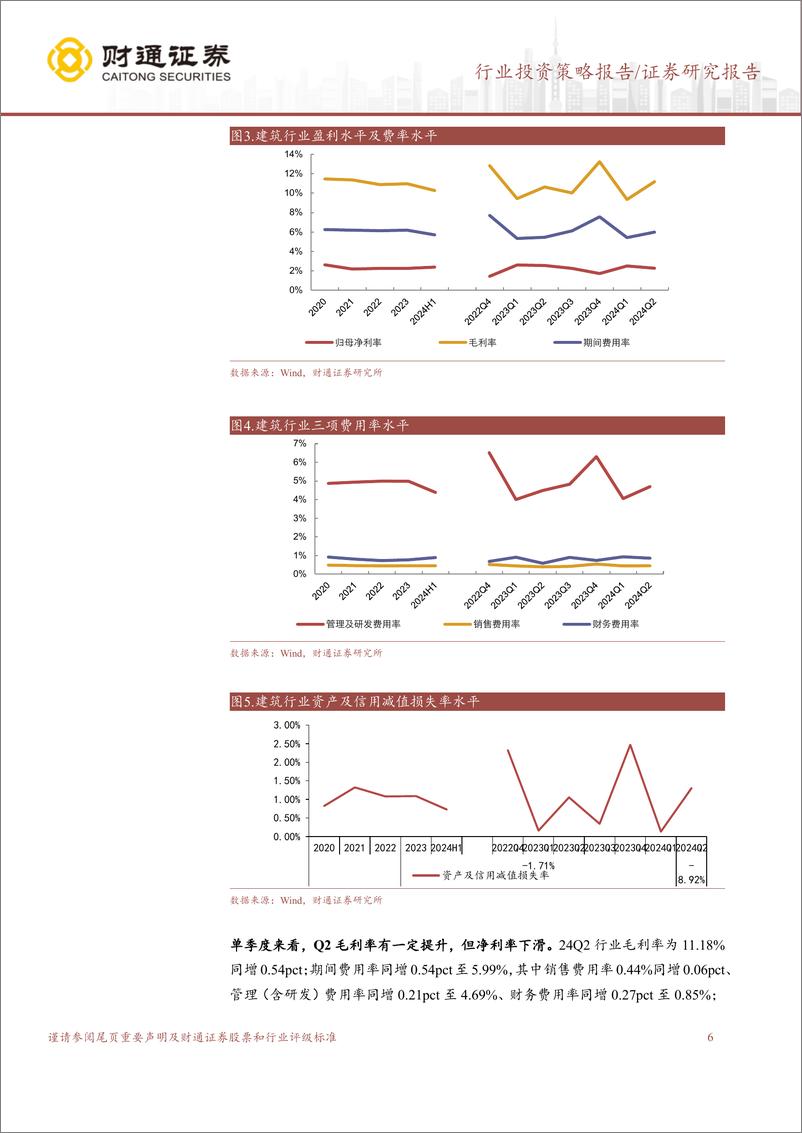 《建筑行业2024年中报总结：上半年收入确认放缓，经营回款同比承压-240908-财通证券-20页》 - 第5页预览图