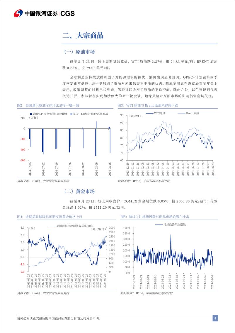 《全球大类资产配置周观察：美联储降息时机或已降临-240824-银河证券-12页》 - 第4页预览图