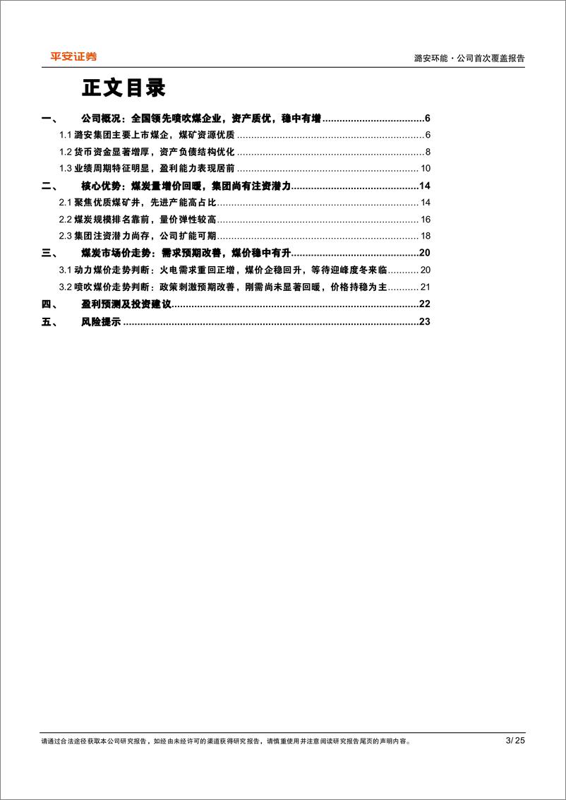 《潞安环能(601699)资金增厚债务收窄，价有弹性量增可期-241118-平安证券-25页》 - 第3页预览图