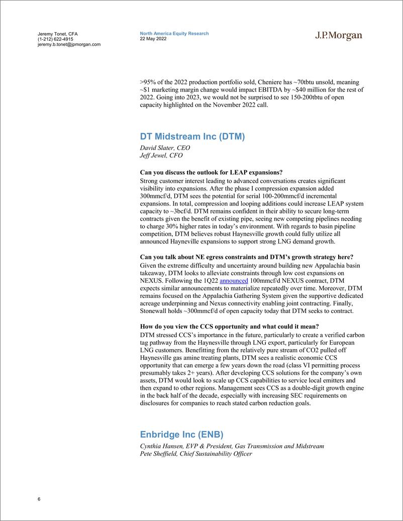 《J.P.摩根-美股能源行业-能源基础设施MLPs-EIC会议：尽管市场动荡，但热带地区的重要发现凸显了阳光前景-2022.5.22-25页》 - 第7页预览图