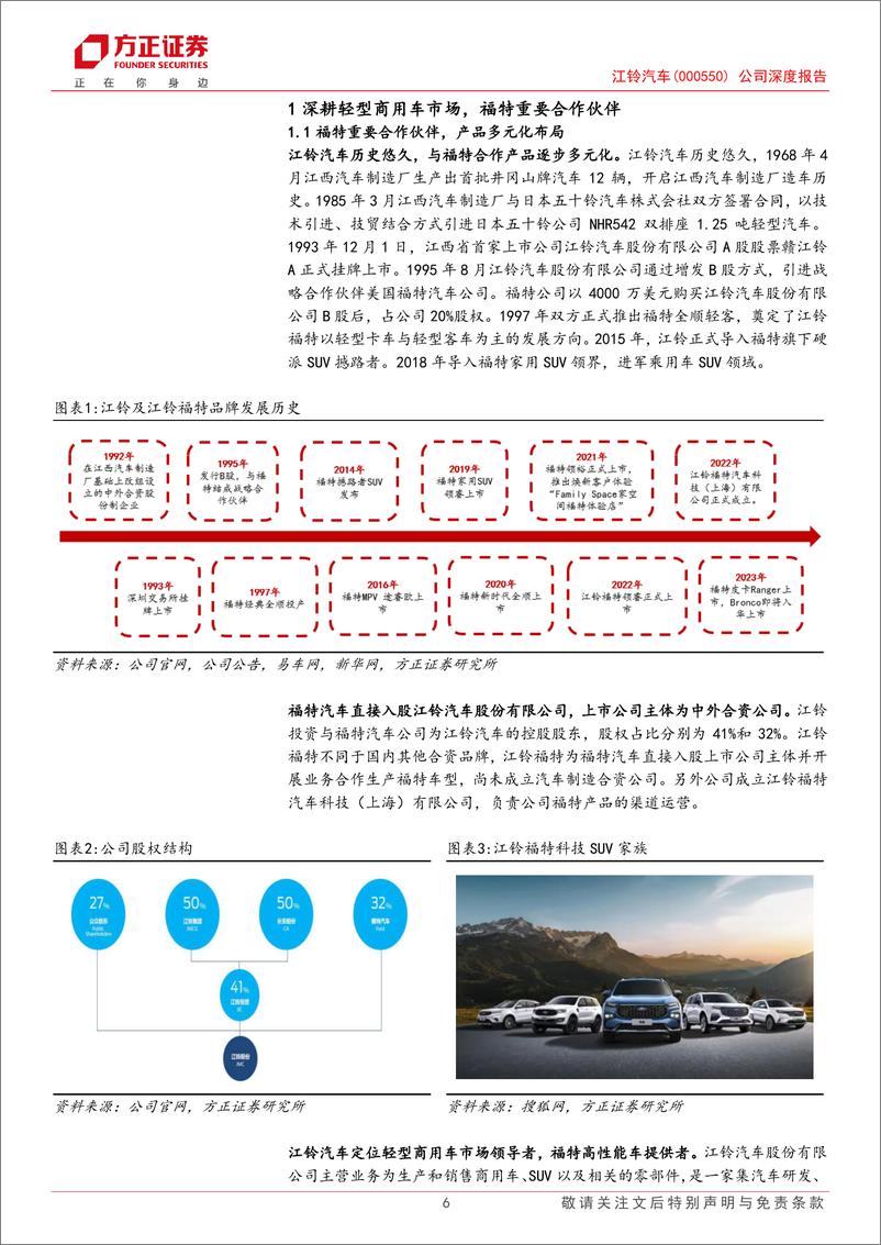 《2024江铃汽车深度研究报告：轻型商用车龙头起航，出口＋新车催化可期》 - 第6页预览图