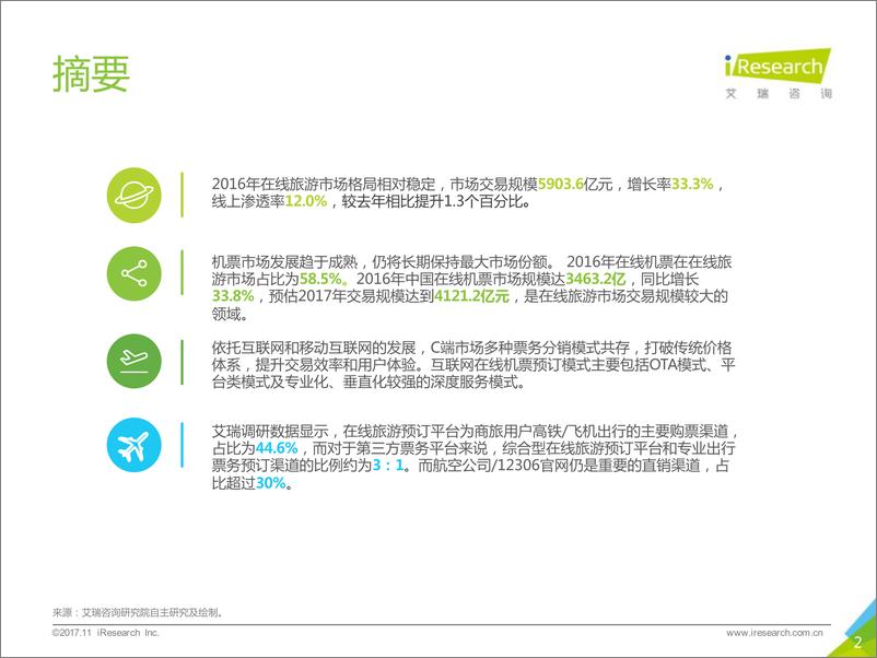 《2017年中国在线旅游交通行业研究报告》 - 第2页预览图