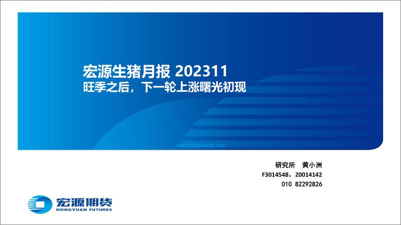 《生猪月报：旺季之后，下一轮上涨曙光初现-20231102-宏源期货-21页》 - 第3页预览图