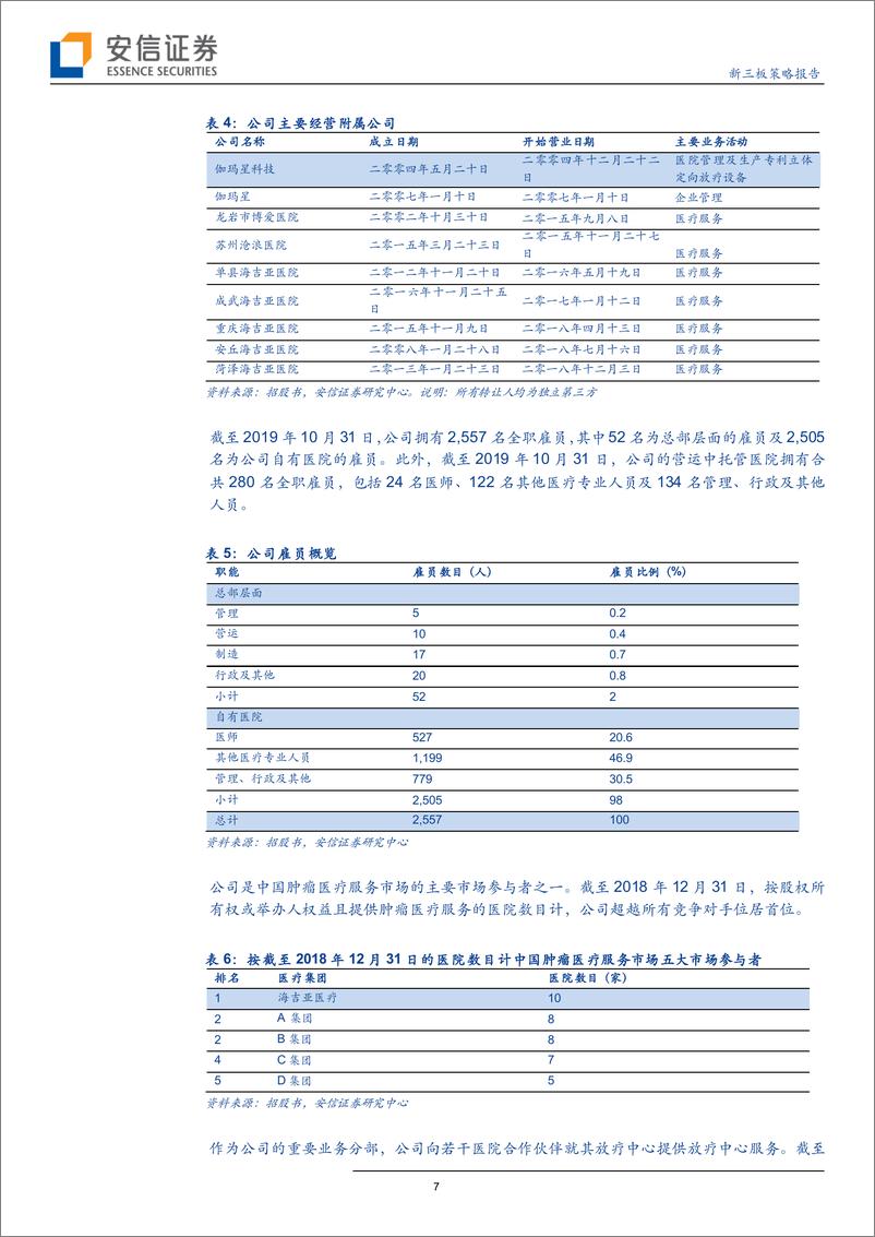 《新三板策略报告：海吉亚医疗申请港股上市，肿瘤医疗集团龙头前景如何？-20200226-安信证券-21页》 - 第8页预览图