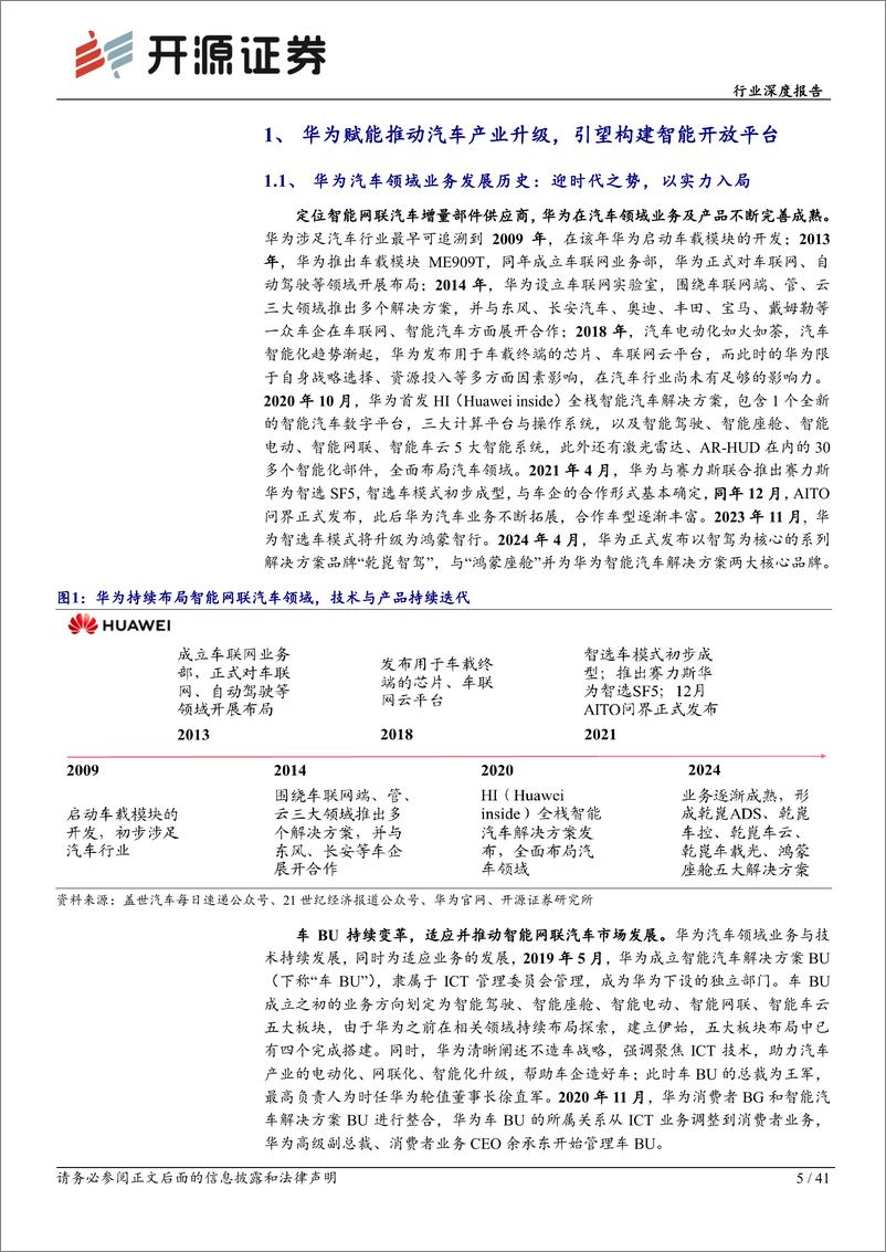 《智能汽车行业专题报告_华为乾崑深度赋能车企_推动全民智驾时代到来》 - 第5页预览图