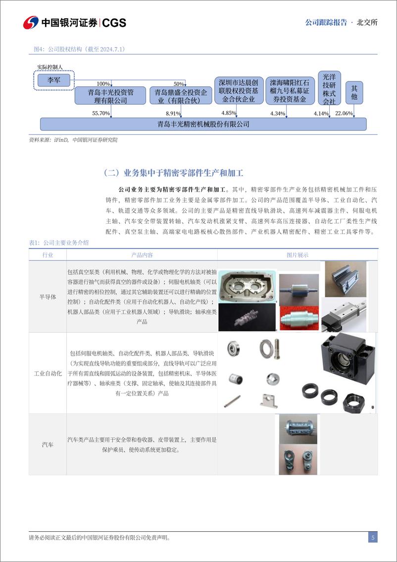 《丰光精密(430510)首次覆盖报告：政策助力发展，谐波减速器打造第二曲线-240801-银河证券-17页》 - 第5页预览图