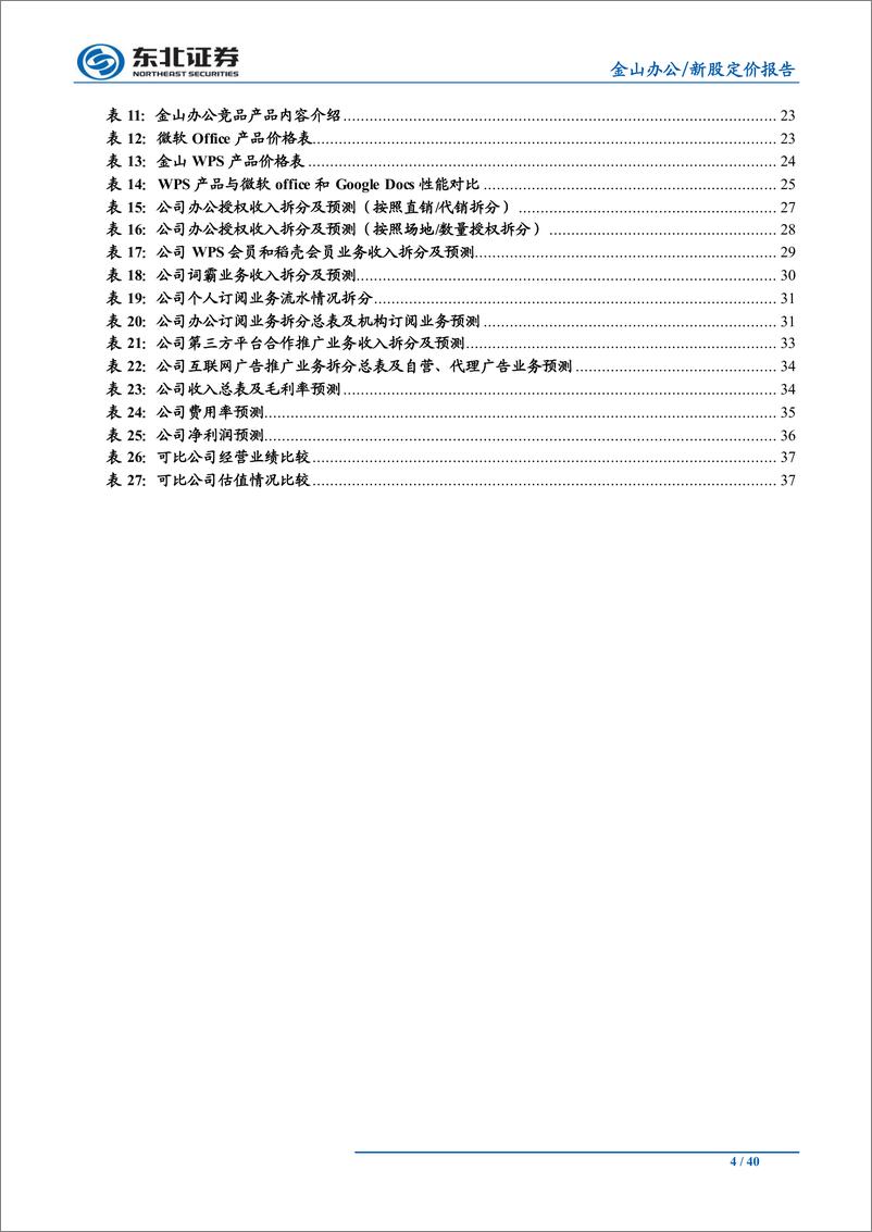 《新股定价报告金山办公（017083）：办公民族软件领军者，“自主可控+国产替代”大势所趋-20190930-东北证券-40页》 - 第5页预览图