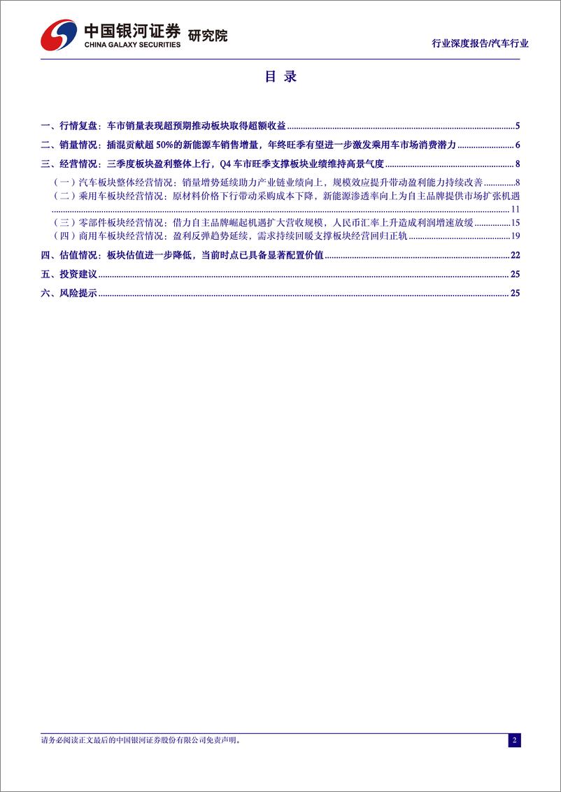 《汽车行业三季报业绩总结：规模效应助力盈利向上，Q4旺季有望延续板块业绩景气度-20231103-银河证券-26页》 - 第3页预览图