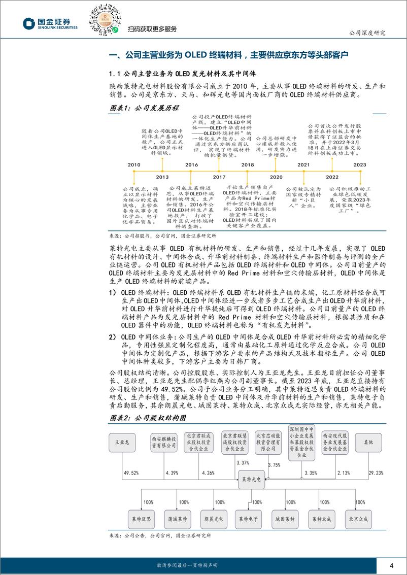 《莱特光电(688150)OLED发光材料，步入加速成长-240514-国金证券-25页》 - 第4页预览图