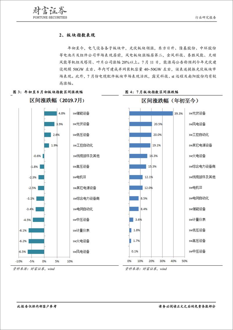 《电气设备行业行业月度报告：聚焦中报业绩主线，新能源景气度升温-20190809-财富证券-17页》 - 第6页预览图