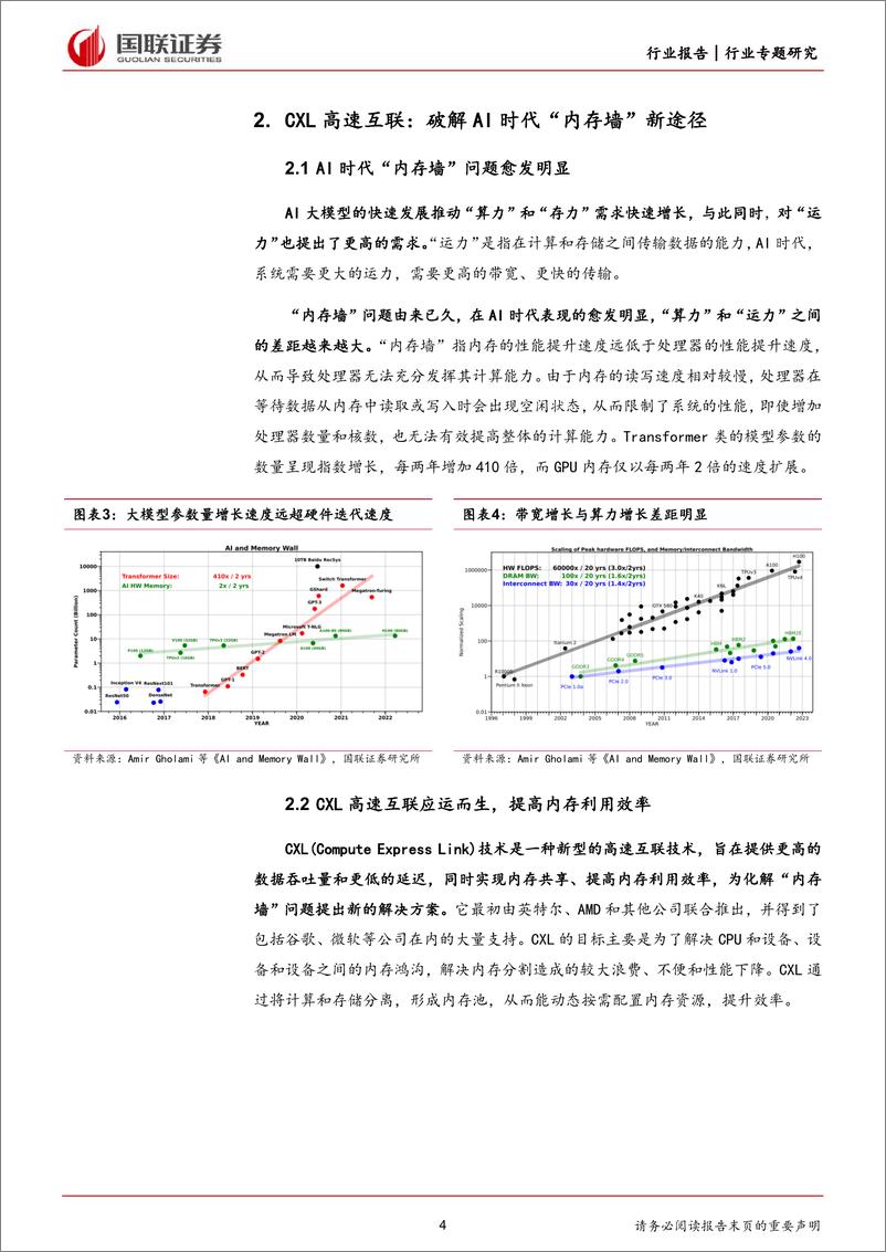 《通信行业专题研究：CXL高速互联，破解AI时代“内存墙”新途径-240428-国联证券-11页》 - 第4页预览图