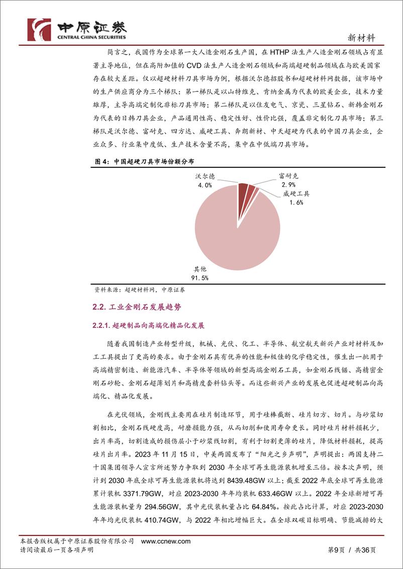 《新材料行业：超硬材料产业链分析之河南概况-240423-中原证券-36页》 - 第8页预览图