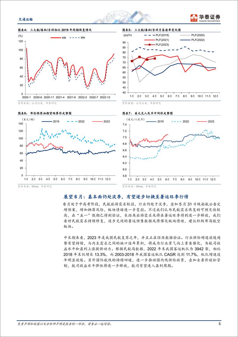 《交通运输行业月报：攻守兼备，布局旺季临近的出行链-20230608-华泰证券-20页》 - 第6页预览图